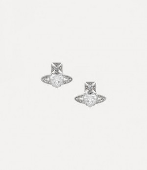 Vivienne Westwood Ariella Earrings Platinum / White Cz / Crystal | 903827TXW