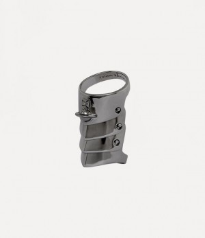 Vivienne Westwood Armour Ring Ruthenium | 985342YPJ