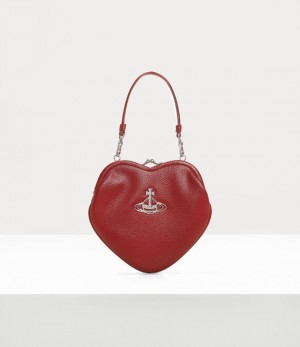 Vivienne Westwood Belle Heart Frame Purse Burgundy | 392765JIW