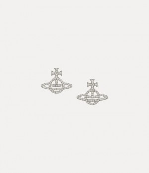 Vivienne Westwood Calliope Earrings Platinum / White Cz | 480527MNX