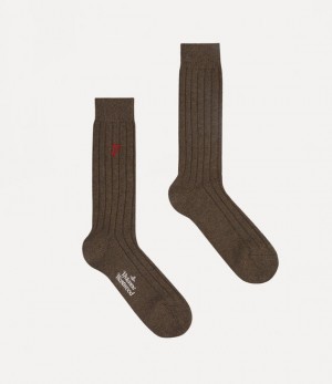 Vivienne Westwood Cashmere Socks Brown | 479320WXP