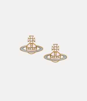 Vivienne Westwood Concetta Bas Relief Earrings Gold/Pink/Blue/White | 205937TMN