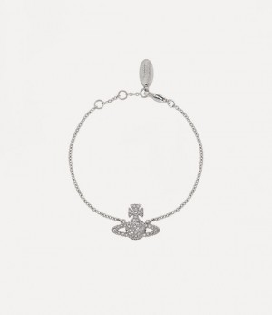 Vivienne Westwood Grace Bas Relief Bracelet Platinum / Crystal Crystal | 615072PLH