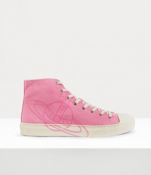 Vivienne Westwood High Top Canvas Plimsoll Sex Pink | 315870TGX