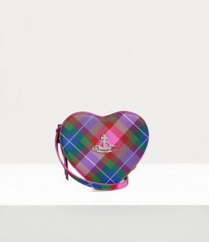 Vivienne Westwood Louise Heart Crossbody Bag Candy Tartan | 423601OUB