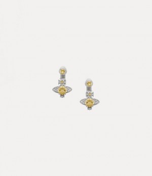 Vivienne Westwood Maitena Earrings Platinum / Brandy, White Cz | 715840JLH