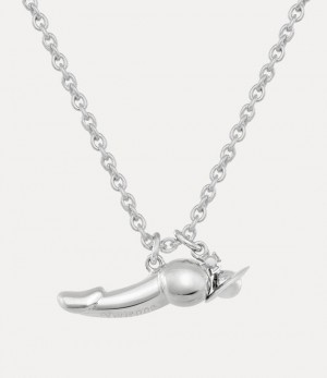 Vivienne Westwood Man. Penis Pendant Necklace Platinum | 436710SQG