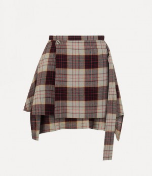 Vivienne Westwood Meghan Kilt Red Check | 517840HCU