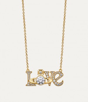 Vivienne Westwood Roderica Pendant Gold / White Cz | 352794FME