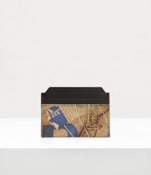 Vivienne Westwood Slim Card Holder Rubbish Print | 847296ZLQ