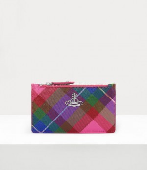 Vivienne Westwood Slim Long Card Holder Candy Tartan | 106254EHB