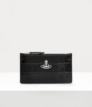 Vivienne Westwood Slim Long Card Holder Black | 498605YCH