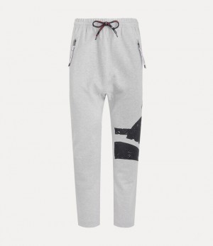 Vivienne Westwood Sunken Orb Football Trousers Grey Melange | 798516ZAT