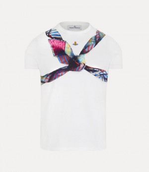 Vivienne Westwood Tie Bondage Peru T-shirt White | 105796OQF