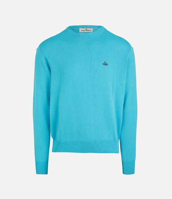 Vivienne Westwood Alex Round Neck Sweater Turquoise | 190678WVX