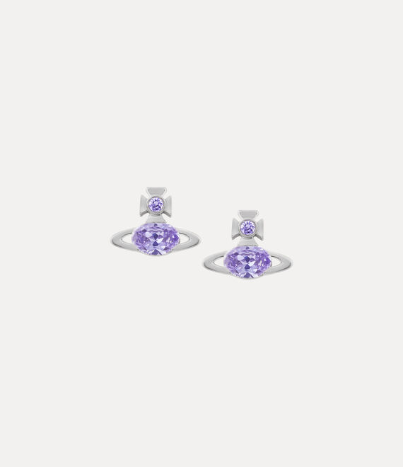 Vivienne Westwood Allie Earrings Platinum / Lavender Cz | 067825QEK