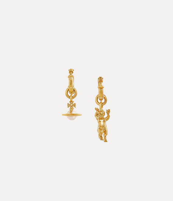 Vivienne Westwood Anglo Pearl Earrings Gold / Creamrose Pearl | 503214GRV