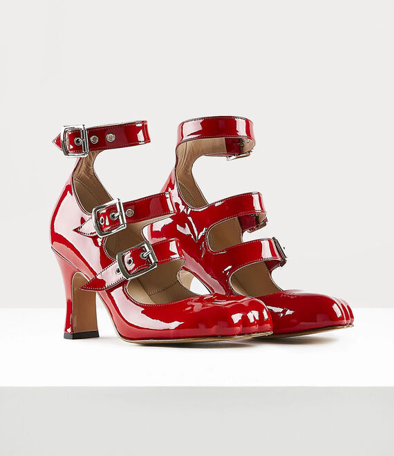 Vivienne Westwood Animal Toe Three-strap Red | 516420XJZ