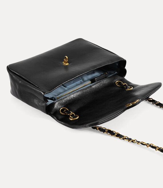 Vivienne Westwood Anita Chain Shoulder Bag Black | 903718KCE