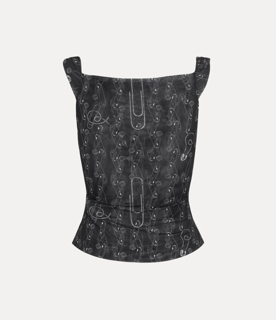 Vivienne Westwood Anna Top Black Safety Pins | 795143HOZ