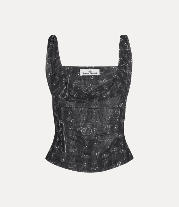 Vivienne Westwood Anna Top Black Safety Pins | 795143HOZ