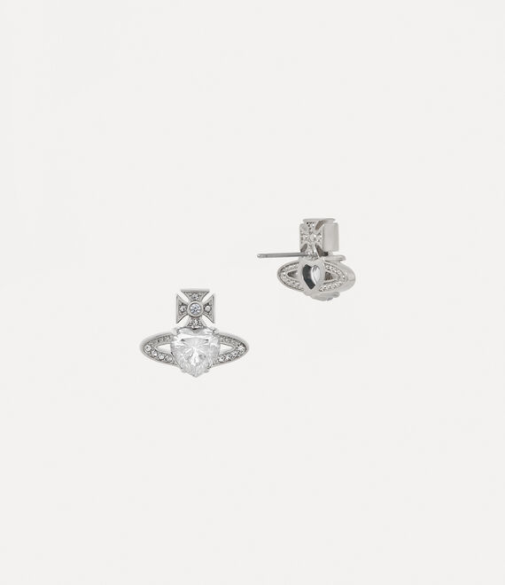 Vivienne Westwood Ariella Earrings Platinum / White Cz / Crystal | 903827TXW