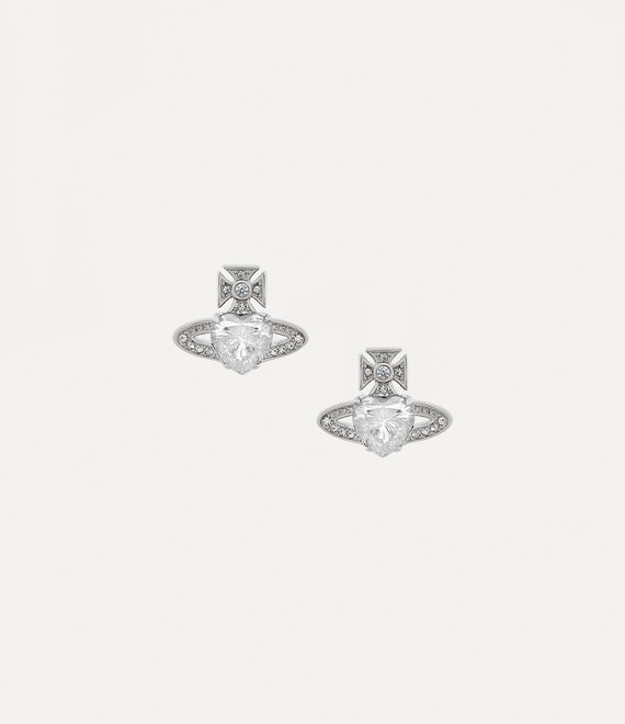 Vivienne Westwood Ariella Earrings Platinum / White Cz / Crystal | 903827TXW