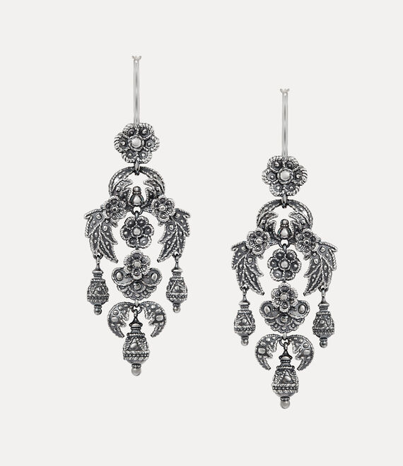 Vivienne Westwood Audrey Earrings Oxi Silver | 046197MVD