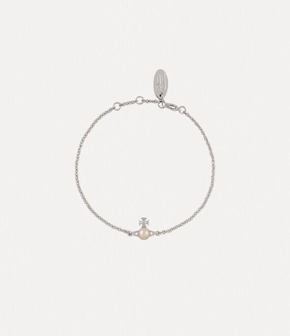 Vivienne Westwood Balbina Bracelet Platinum / Cream Pearl | 730194ZWJ