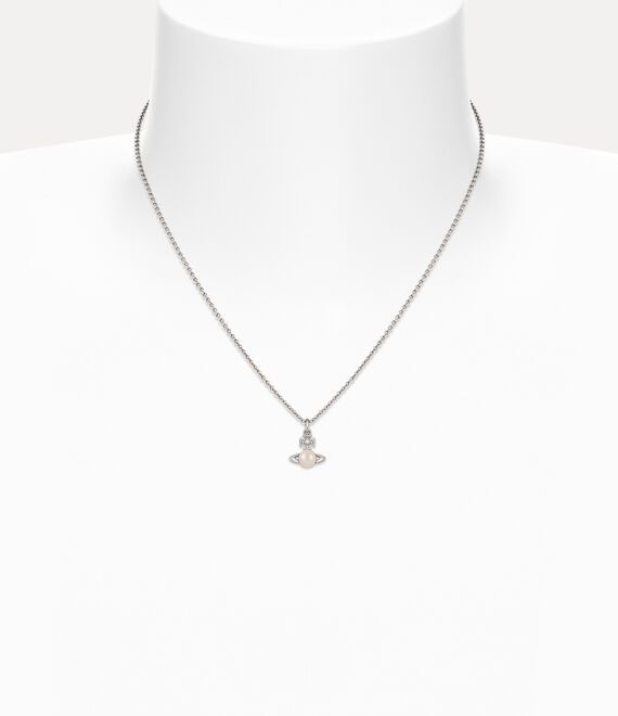 Vivienne Westwood Balbina Pendant Platinum / Cream Pearl | 137824FMW