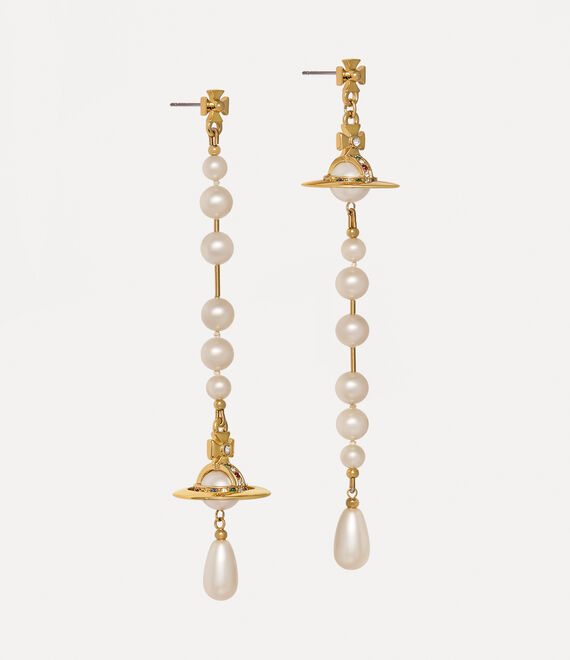 Vivienne Westwood Broken Pearl Earrings Gold/Pearl/Multi | 512648YBL