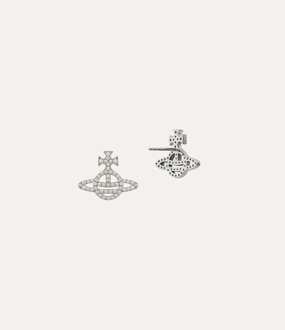 Vivienne Westwood Calliope Earrings Platinum / White Cz | 480527MNX