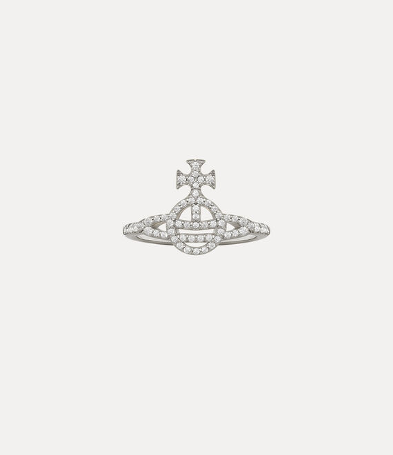 Vivienne Westwood Calliope Ring Platinum / White Cz | 138625LKJ