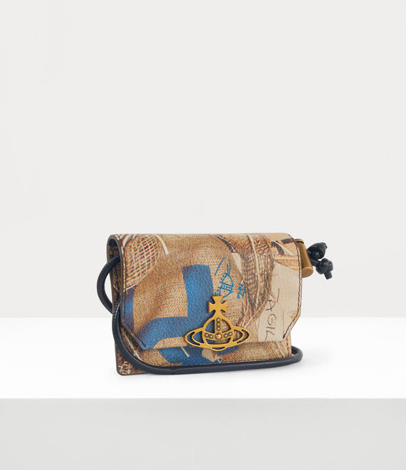 Vivienne Westwood Card Holder With Strap Rubbish Print | 173045YLR