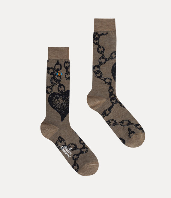 Vivienne Westwood Chain Socks Brick | 508239KXS