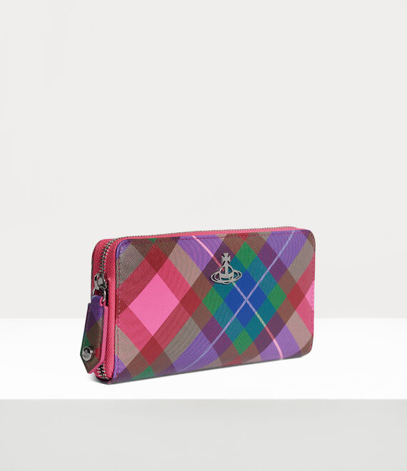 Vivienne Westwood Classic Zip Round Wallet Candy Tartan | 642917AIQ