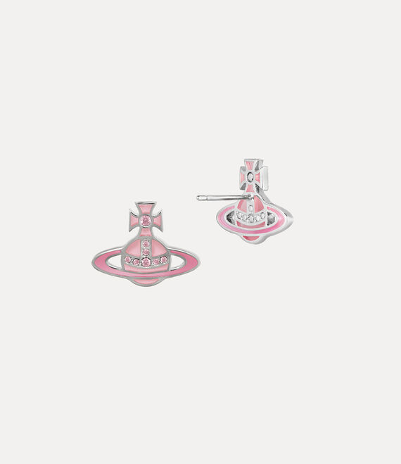 Vivienne Westwood Concetta Bas Relief Earrings Platinum/Pink,Fuchsia/Rose | 862359DSG