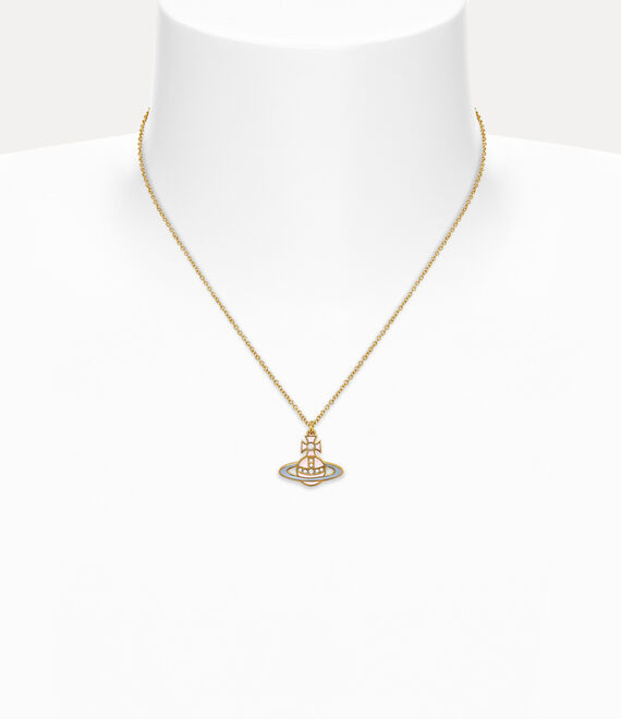 Vivienne Westwood Concetta Bas Relief Pendant Necklace Gold/Pink/Blue/White | 986752EAH