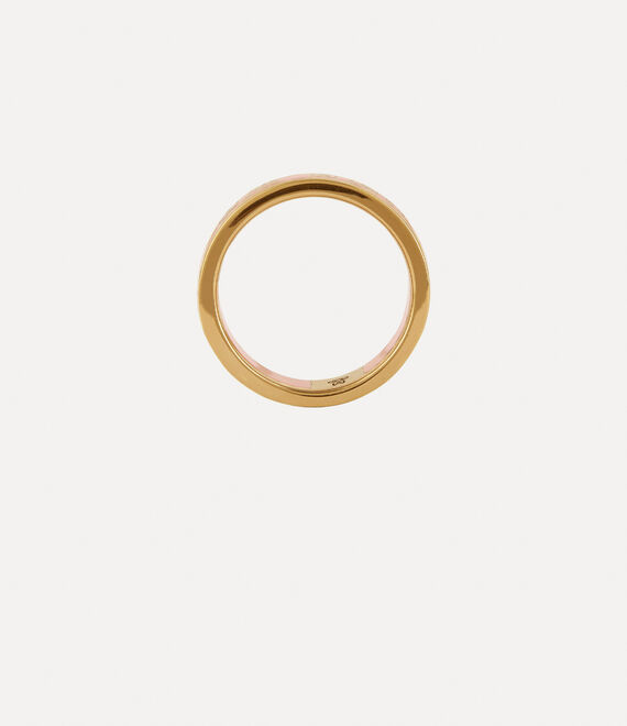 Vivienne Westwood Conduit Street Ring Gold / Orange Enamel | 532780MDL