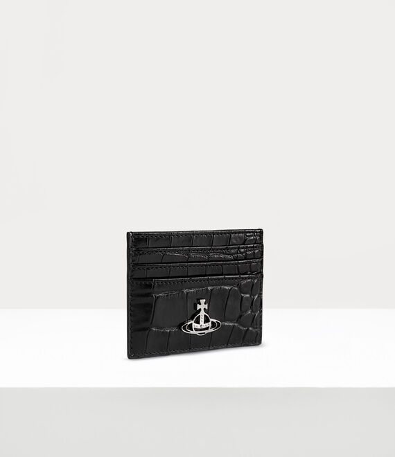 Vivienne Westwood Crocodile Flat Card Holder Cream | 167930DOA