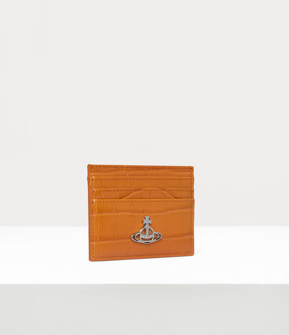 Vivienne Westwood Crocodile Flat Card Holder Cream | 068231MWJ