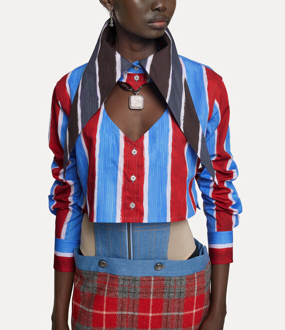 Vivienne Westwood Cut Off Heart Shirt Red/Blue | 261978WSJ