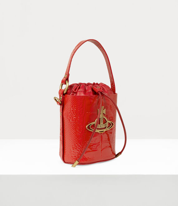 Vivienne Westwood Daisy Drawstring Bucket Bag Red | 049127ZOG