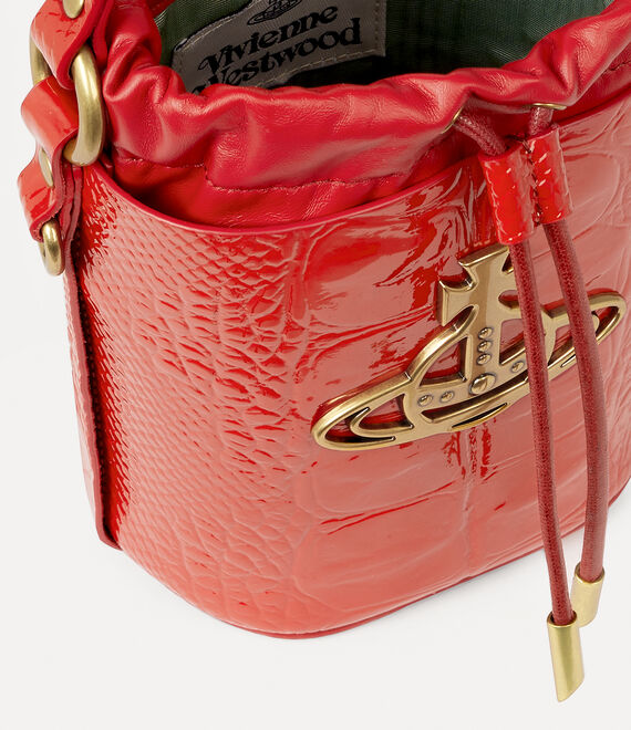 Vivienne Westwood Daisy Drawstring Bucket Bag Red | 049127ZOG