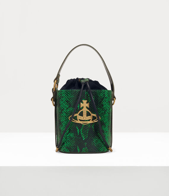 Vivienne Westwood Daisy Drawstring Bucket Bag Green | 542713NSD