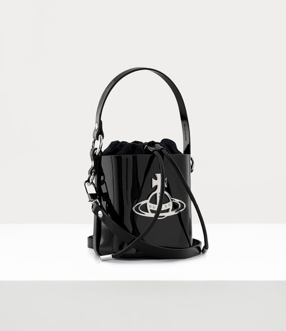 Vivienne Westwood Daisy Small Drawstring Bucket Bag Black | 652709FSK