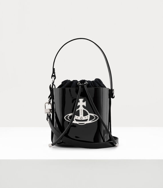 Vivienne Westwood Daisy Small Drawstring Bucket Bag Black | 652709FSK