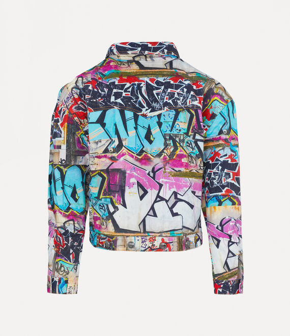 Vivienne Westwood Denim Boxer Jacket Graffiti | 368541NKQ