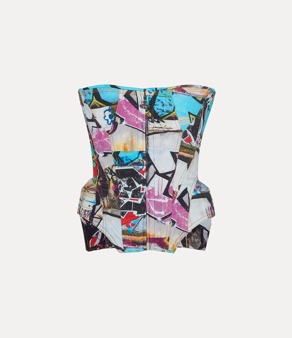 Vivienne Westwood Denim Cobrax Corset Graffiti | 183469QVD