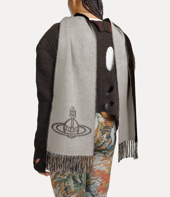 Vivienne Westwood Double Logo Scarf Off White | 792843KWF